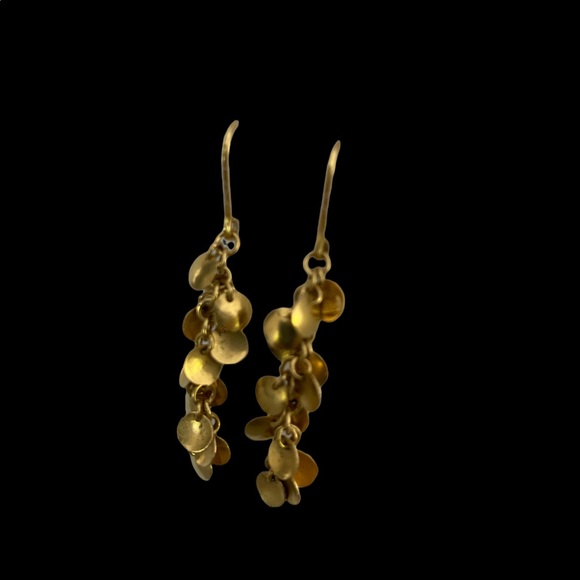 18k Gold Boho Indian Earrings - Picture 3 of 9